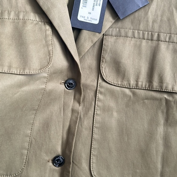 Rag and Bone Mason Shirt Dress Dark Olive Size XS - Picture 12 of 15